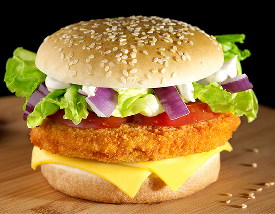 Chicken Patty Deluxe Burger